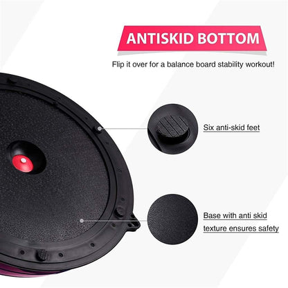 TOPKO Half Ball Diameter: 58cm MULTIPURPOSE Two workout FLAT BASE & YOGA BALL 660Lbs PORTABLE DESIGN