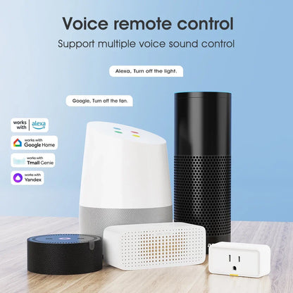 Tuya Smart Plug US Mini Smart Home Outlet Power Monitor Timer APP Voice Works With Alexa Google Home 15A