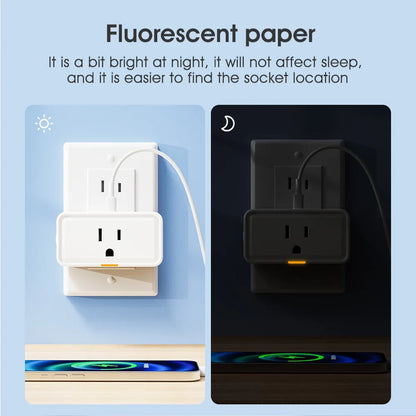 Tuya Smart Plug US Mini Smart Home Outlet Power Monitor Timer APP Voice Works With Alexa Google Home 15A