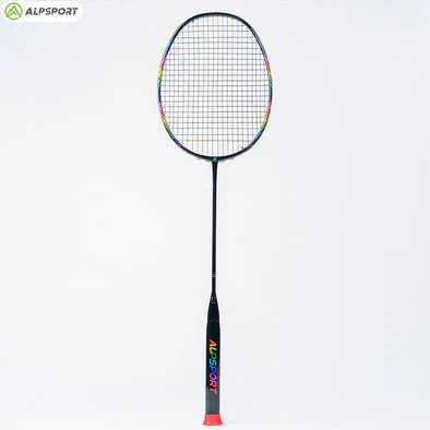 ALP SPORT 1pc - ALP BBQ2.0 8U Super Light Titanium Alloy 100% Full Carbon Fiber Badminton Racket 24-30Lbs  with Leather Carrying Bag
