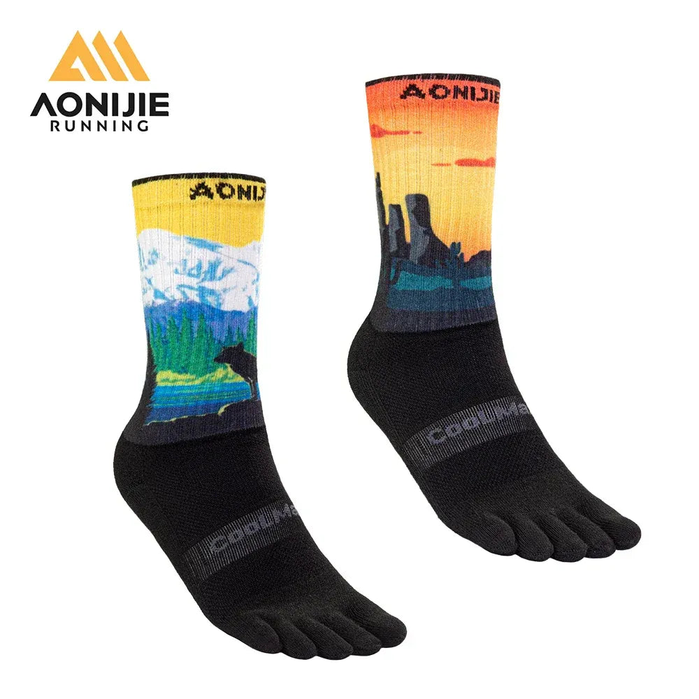 Aonijie Calf Toe Socks Model no. E4843 - DESSERT