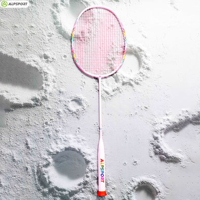 ALP SPORT 1pc - ALP BBQ2.0 8U Super Light Titanium Alloy 100% Full Carbon Fiber Badminton Racket 24-30Lbs  with Leather Carrying Bag