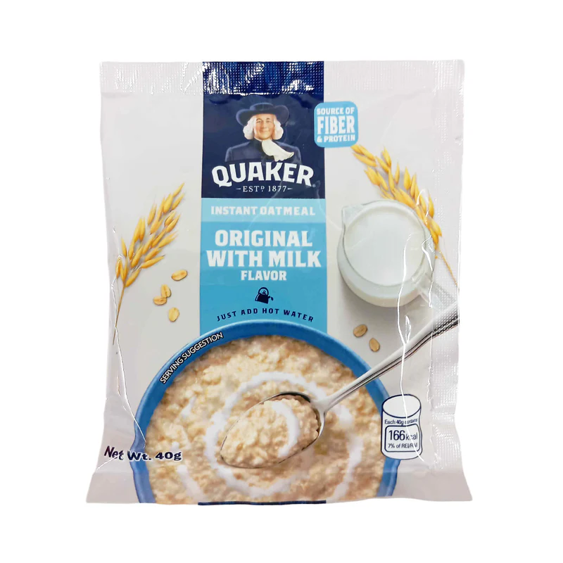 1 CASE - Quaker Instant Oatmeal Original with Milk (40g x 12) 12 Boxes