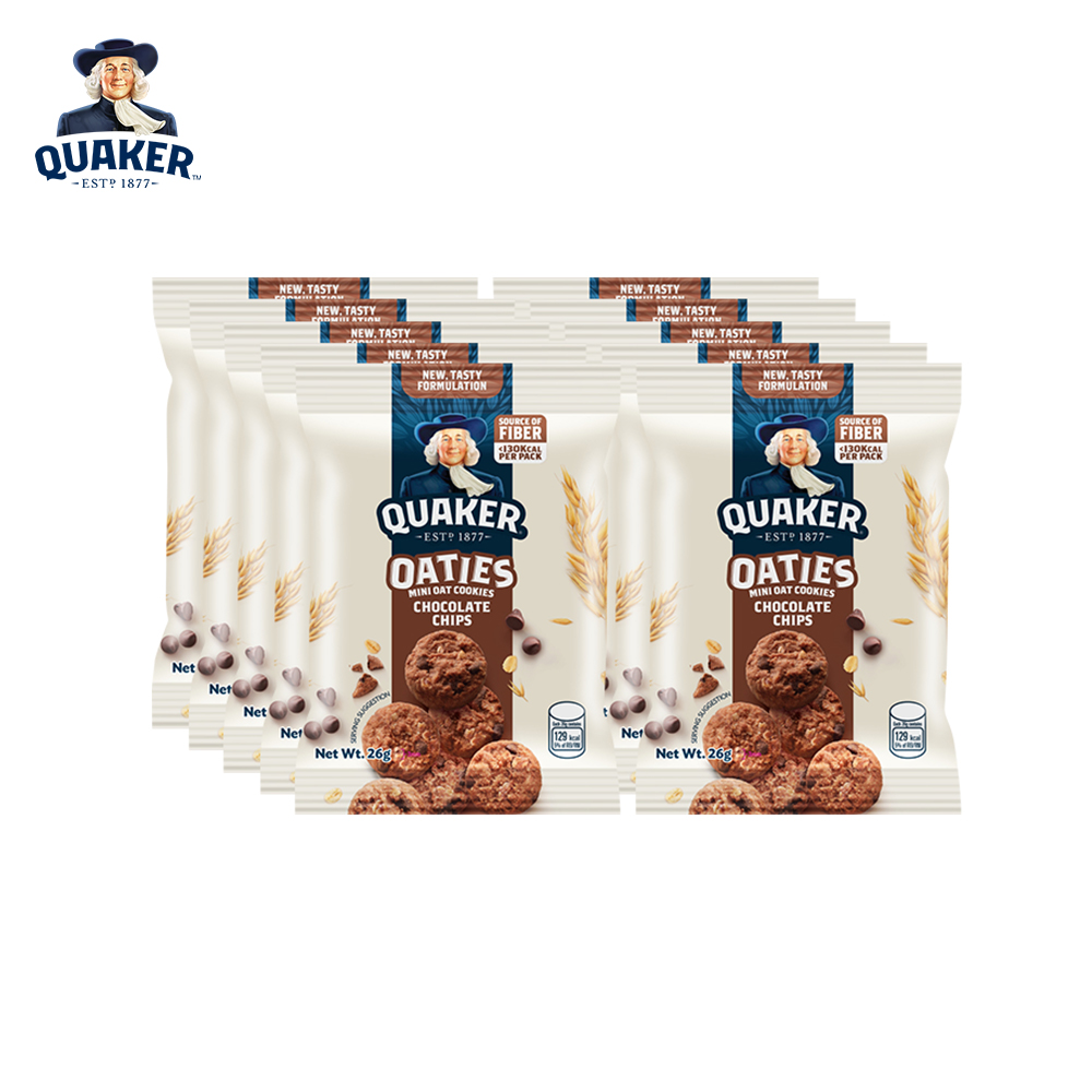 1 CASE - Quaker Oaties Mini Oats Cookie Choco Chip 28g x 40