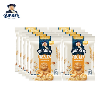1 CASE - Quaker Oaties Mini Oats Cookie Honey Nuts 28g x 40