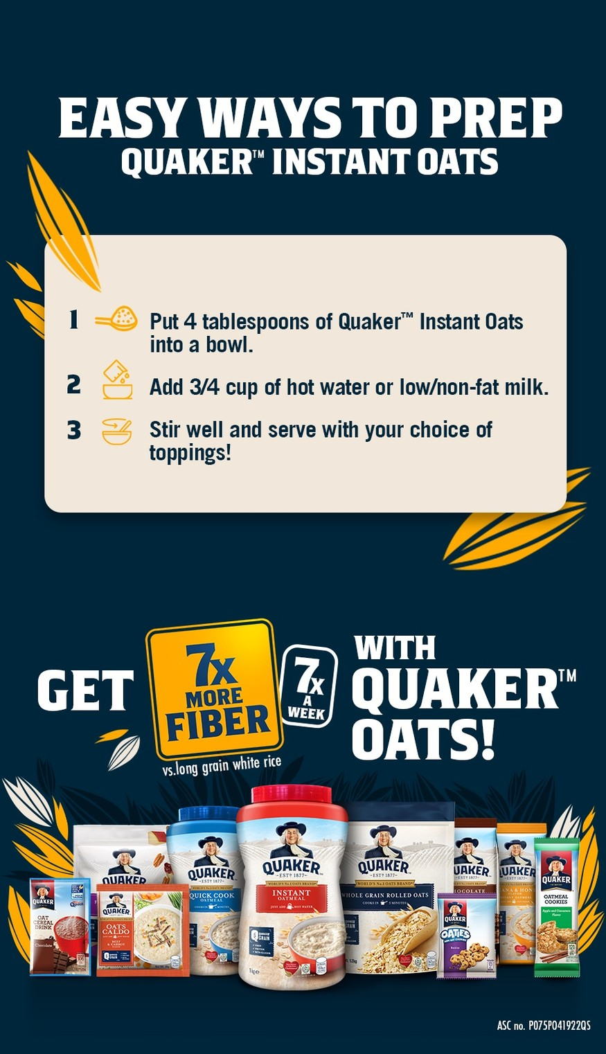 1 CASE - Quaker Instant Oatmeal Chocolate Flavor (33g x 12) 10 packs