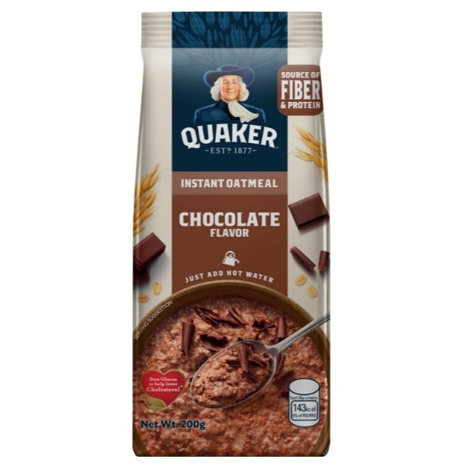 1 CASE - Quaker Instant Oatmeal Chocolate Flavor 200g x 18