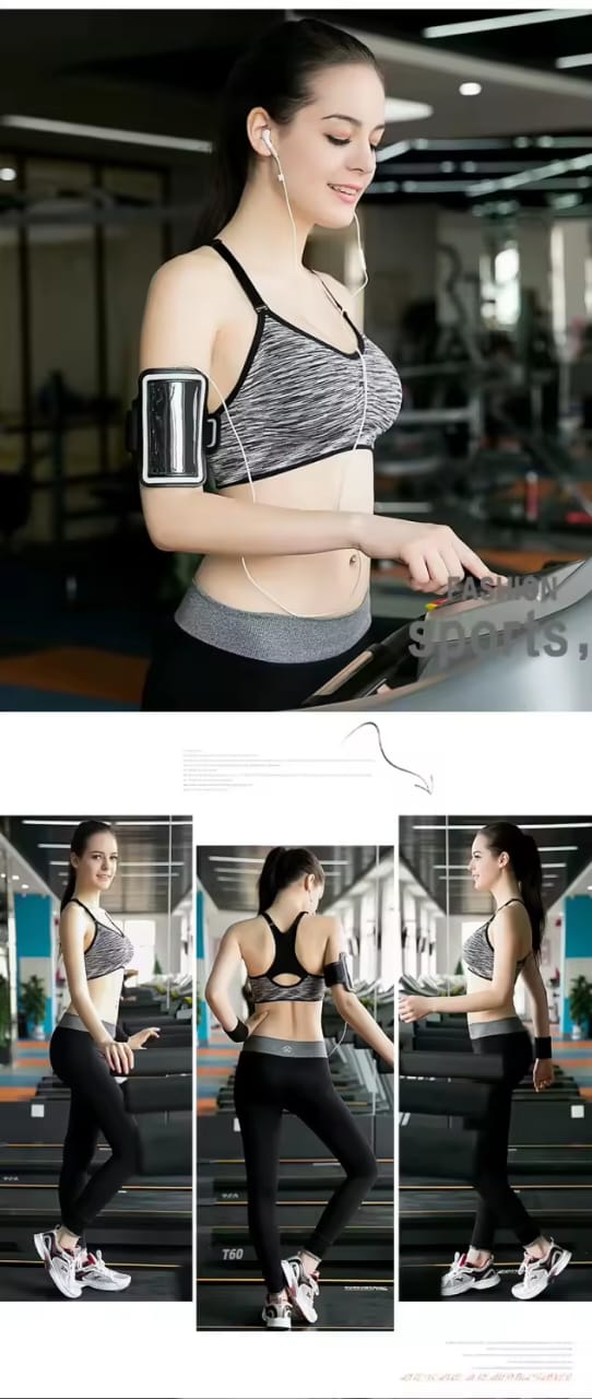 Quick-drying Breathable Wire-free SPORTS BRA (Black & Blue)
