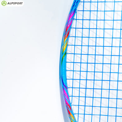 ALP SPORT 1pc - ALP BBQ2.0 8U Super Light Titanium Alloy 100% Full Carbon Fiber Badminton Racket 24-30Lbs  with Leather Carrying Bag