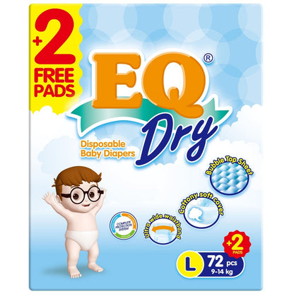 EQ Dry Mega Pack 72pcs (9-14kg) - Large