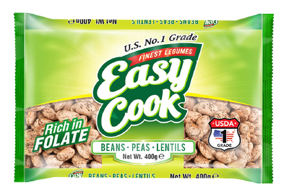 EASYCOOK PINTO BEANS 400G EXCELLENT SOURCE OF PROTEIN & FIBER.