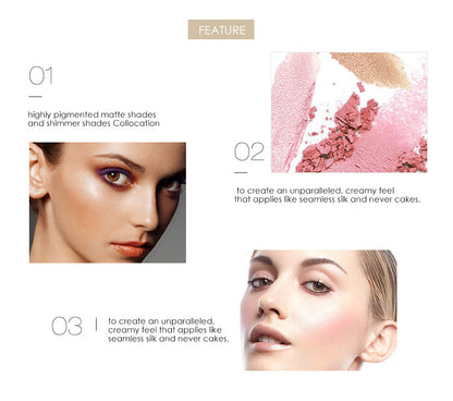 Focallure 3 Color Blusher & Highlighter Palette - #3 - FA26 - Water and Smudge Proof