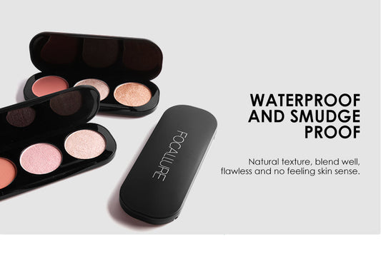 Focallure 3 Color Blusher & Highlighter Palette - #3 - FA26 - Water and Smudge Proof