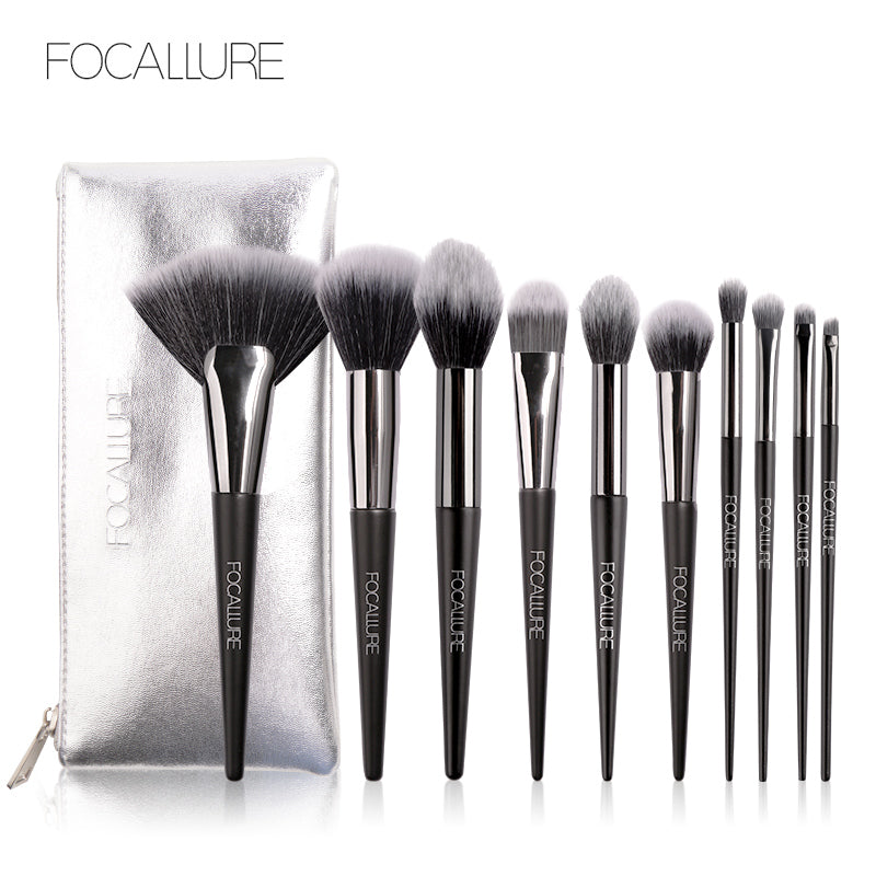 Focallure Makeup Brush (with bag) - 10pcs