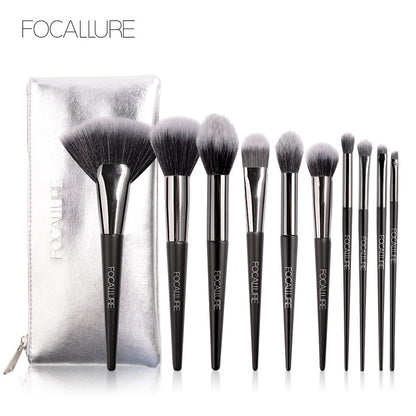 Focallure Makeup Brush (with bag) - 10pcs
