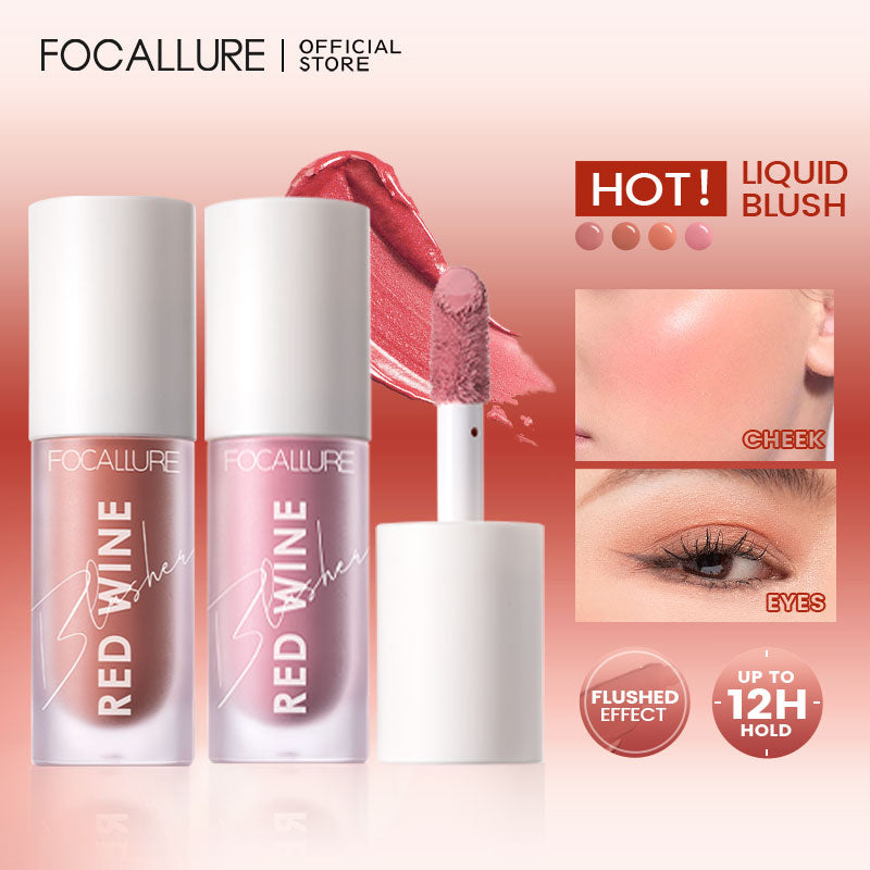 Focallure Hangover Red Wine Natural Cheek Tint Blusher - Liquid Blush
