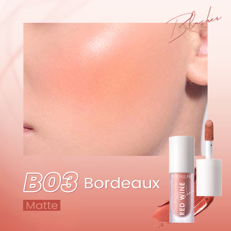 Focallure Hangover Red Wine Natural Cheek Tint Blusher - Liquid Blush