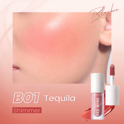 Focallure Hangover Red Wine Natural Cheek Tint Blusher - Liquid Blush