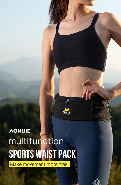 Aonijie W8122 Running BLACK WAIST BELT BAG