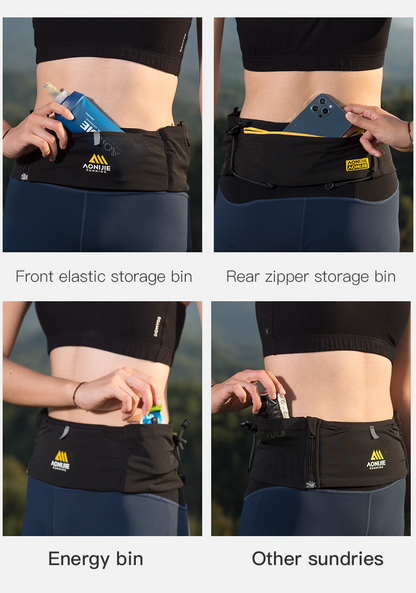 Aonijie W8122 Running BLACK WAIST BELT BAG