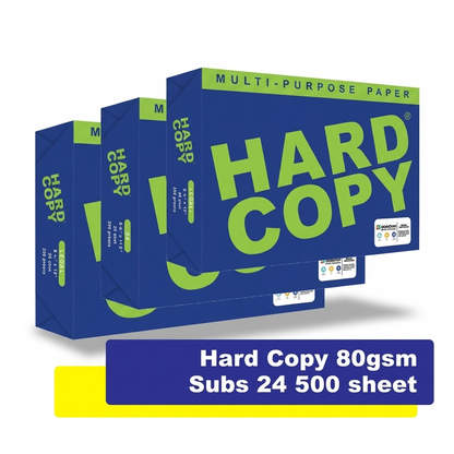 1 BOX HARD COPY Multi-purpose Paper SUB 24 80gsm  5 REAMS/BOX ( Short,Long , & A4)