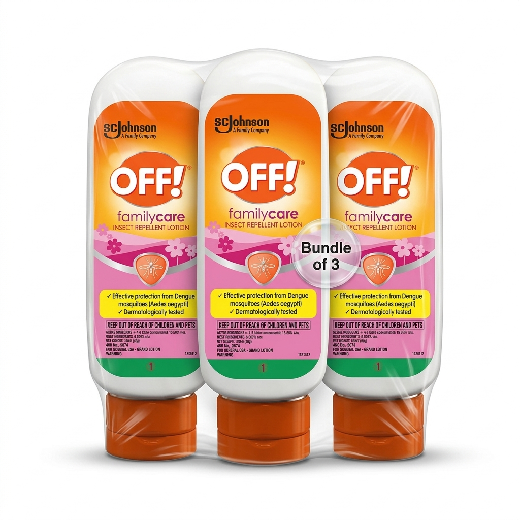 OFF! Mosquito Repellent Lotion - FamilyCare Pack of 3(Dermatogically tested)