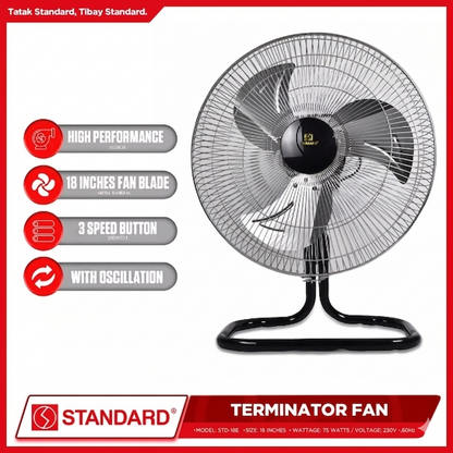STANDARD TERMINATOR FAN 18'' 75W POWER- Metal Blade STD18K