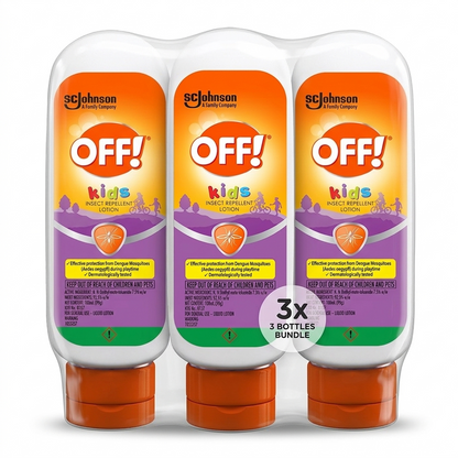 OFF Kids Lotion 100ml Pack of 3 Tropical Fresh (Dermatogically Tested)