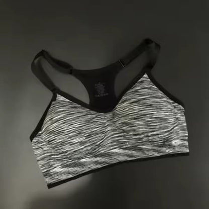 Quick-drying Breathable Wire-free SPORTS BRA (Black & Blue)