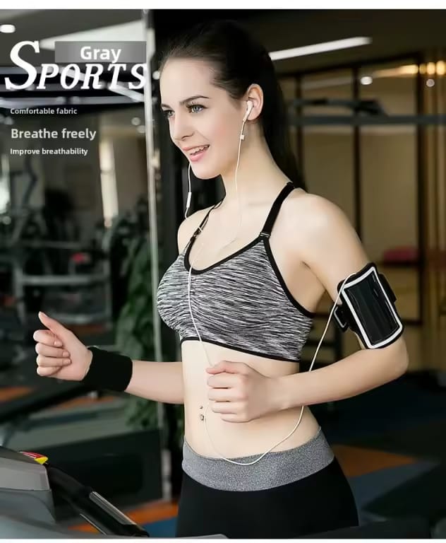 Quick-drying Breathable Wire-free SPORTS BRA (Black & Blue)