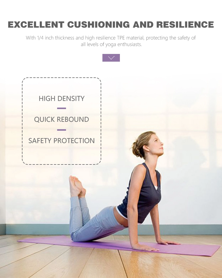 TOPKO Dual Color TPE LIGHTWEIGHT & THICK Yoga Mat -Easy to carry