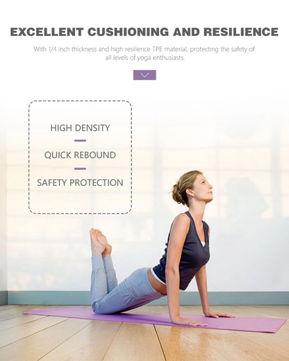 TOPKO Dual Color TPE LIGHTWEIGHT & THICK Yoga Mat -Easy to carry