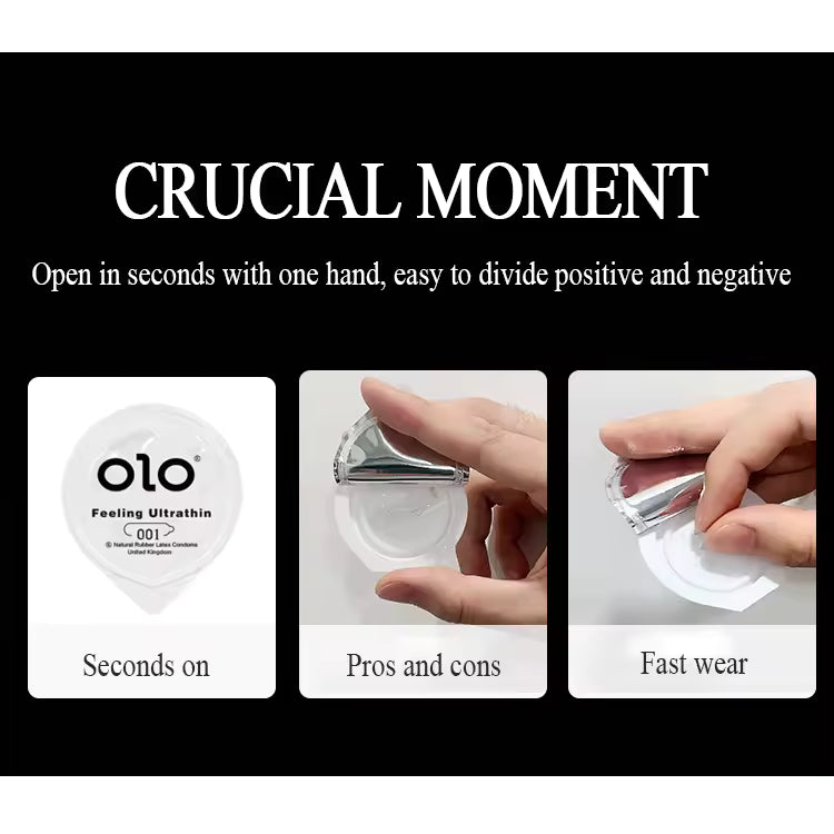 OLO 001 DELAY DRAGON CONDOM Round Packaging - 10pcs