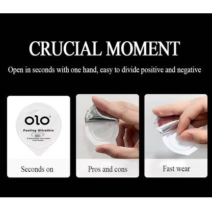 OLO 001 DELAY DRAGON CONDOM Round Packaging - 10pcs