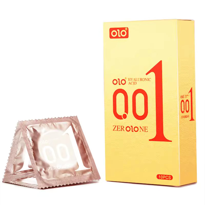 OLO ULTRATHIN 0.01 CONDOMS Square Packaging - 10pcs
