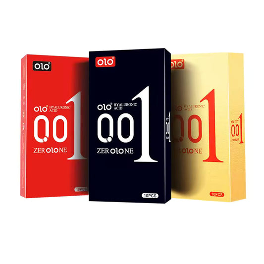OLO ULTRATHIN 0.01 CONDOMS Square Packaging - 10pcs