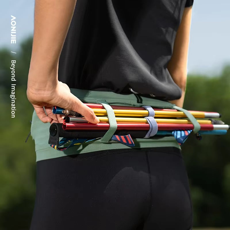 Aonijie Sports Waist bag with Bib Holder - BLACK