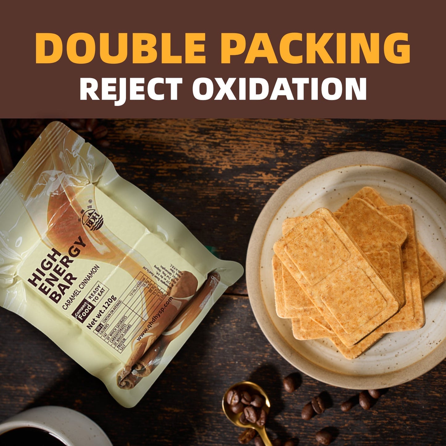 CARAMEL CINNAMON High Energy Bar 120g - Exp. Date 2045