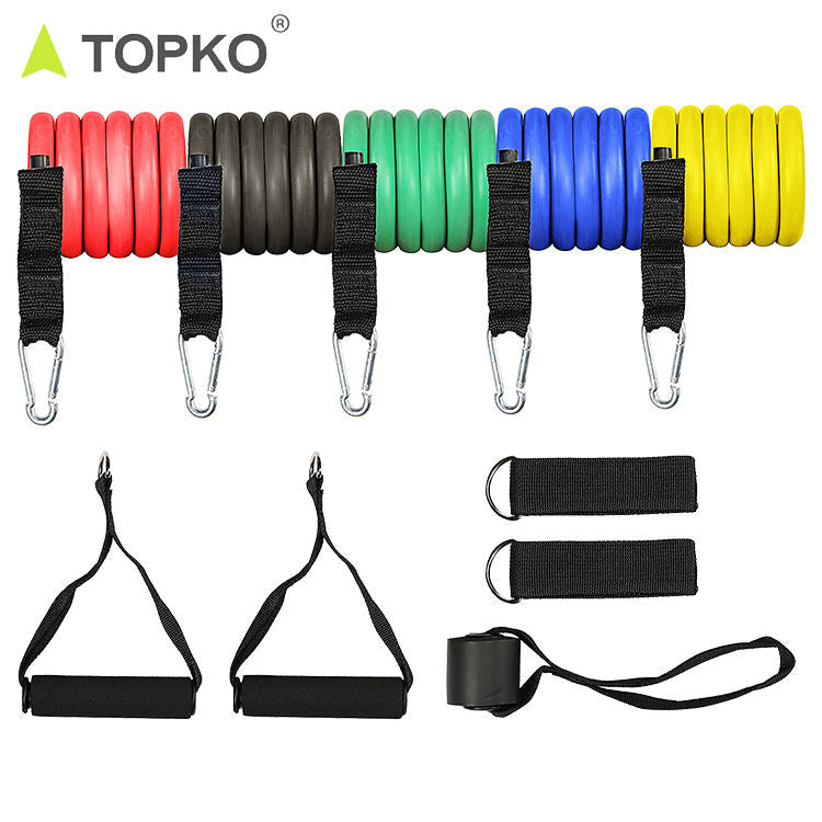 TOPKO Latex Resistance Band Tube Set Portable Set