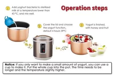 3.5L Yogurt Machine or Greek yogurt maker or make your own nato, black garlic