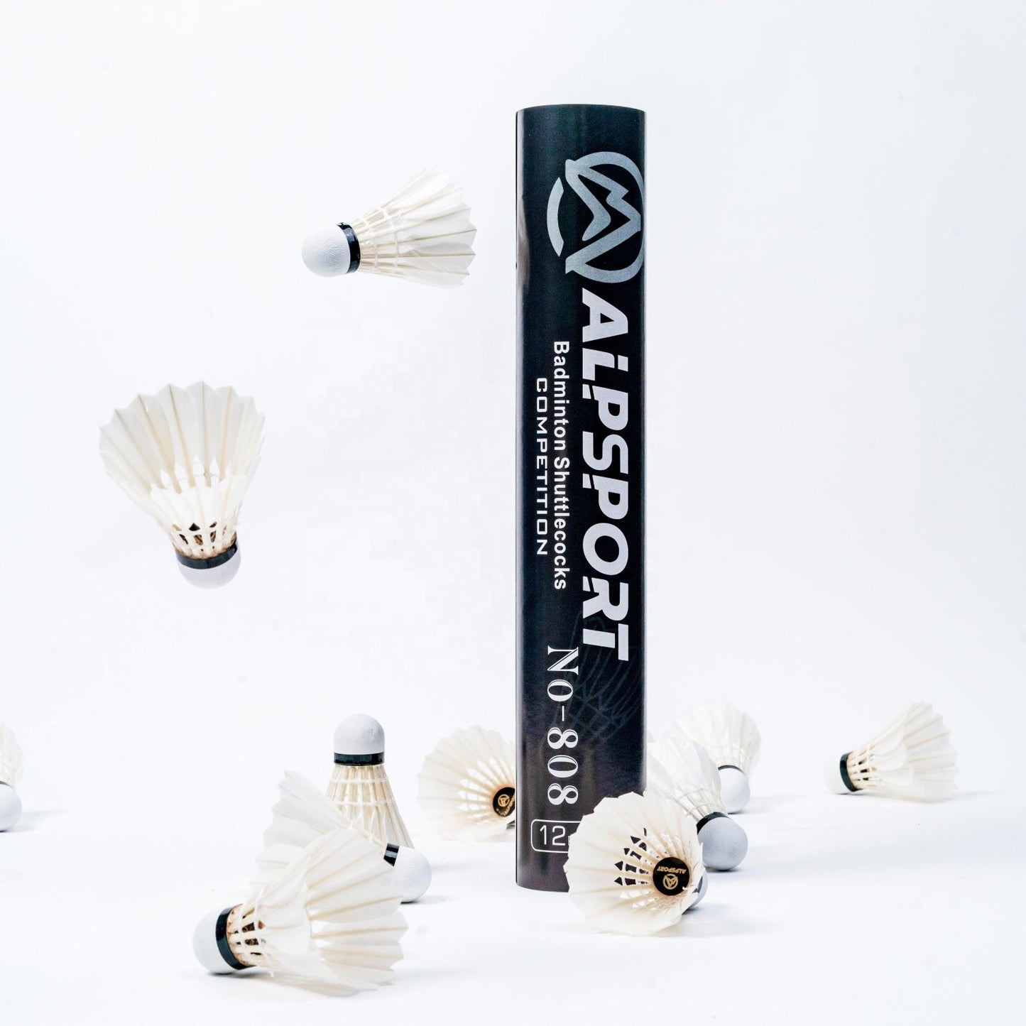 ALP SPORT SY808 - ALP 808 12pcs/Tube Shuttlecocks White Goose Feather 76-77 DUCK FEATHER BALL