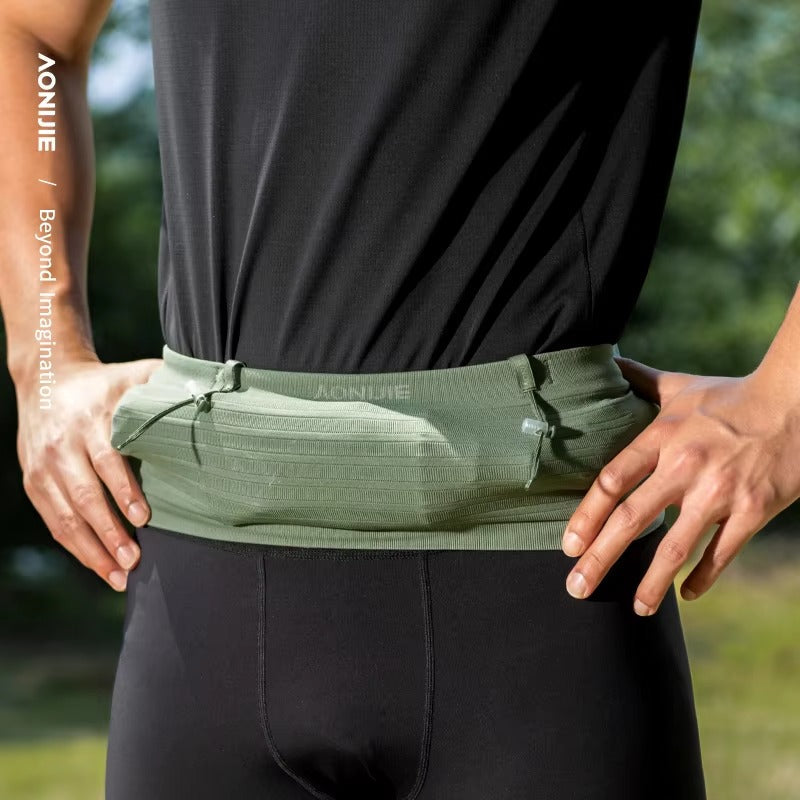Aonijie Sports Waist bag with Bib Holder - BLACK