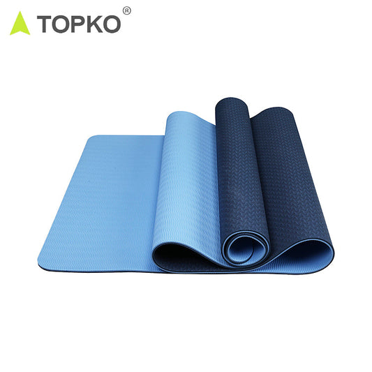 TOPKO Dual Color TPE LIGHTWEIGHT & THICK Yoga Mat -Easy to carry