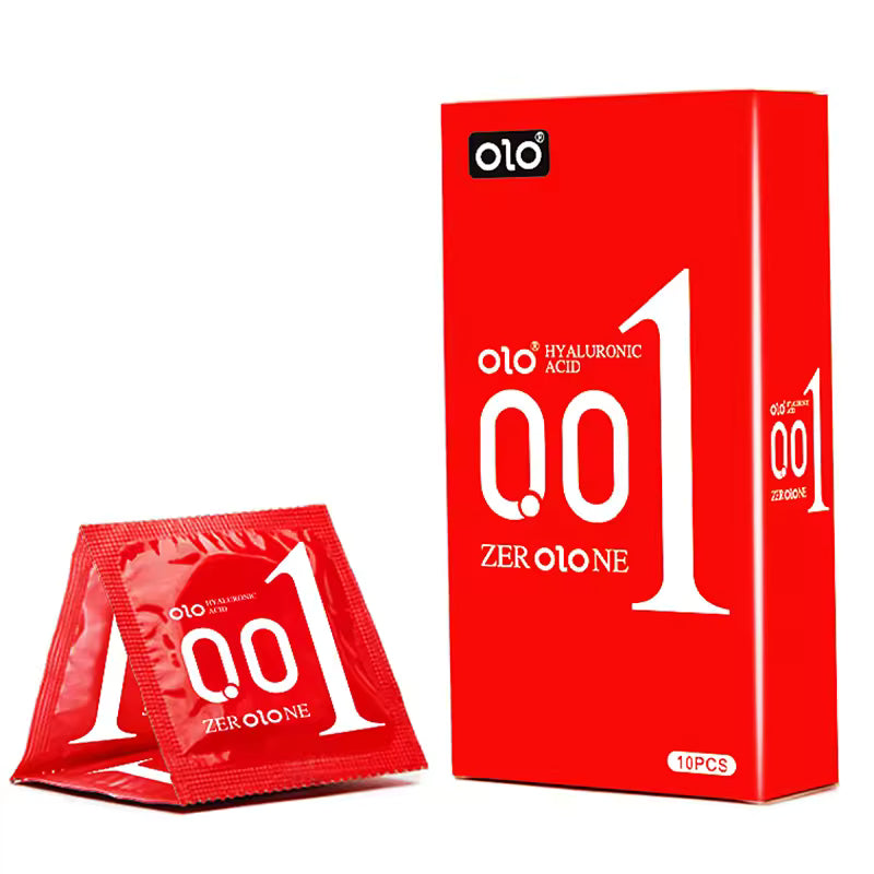 OLO ULTRATHIN 0.01 CONDOMS Square Packaging - 10pcs