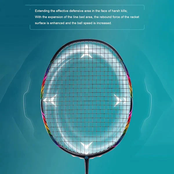 ALP SPORT 1pc - ALP BBQ2.0 8U Super Light Titanium Alloy 100% Full Carbon Fiber Badminton Racket 24-30Lbs  with Leather Carrying Bag
