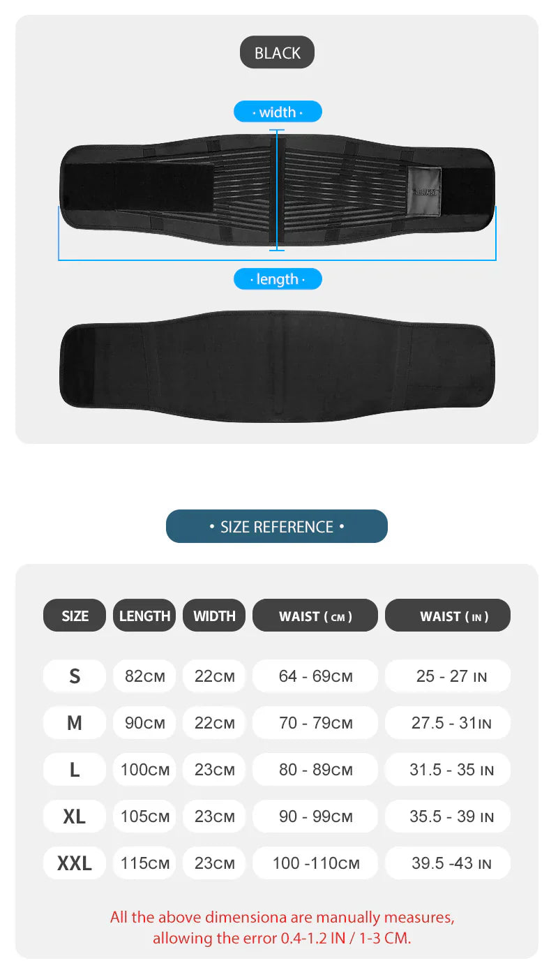 Aolikes 7986 Lower Back Brace Lumbar Support