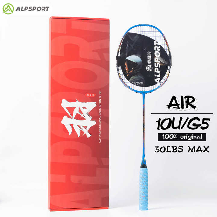 ALP SPORT 1pc AIR - ALP AIR Carbon Fiber Badminton Racket 10U G5 Superlight 52g 28-35lb Lightweight and durable