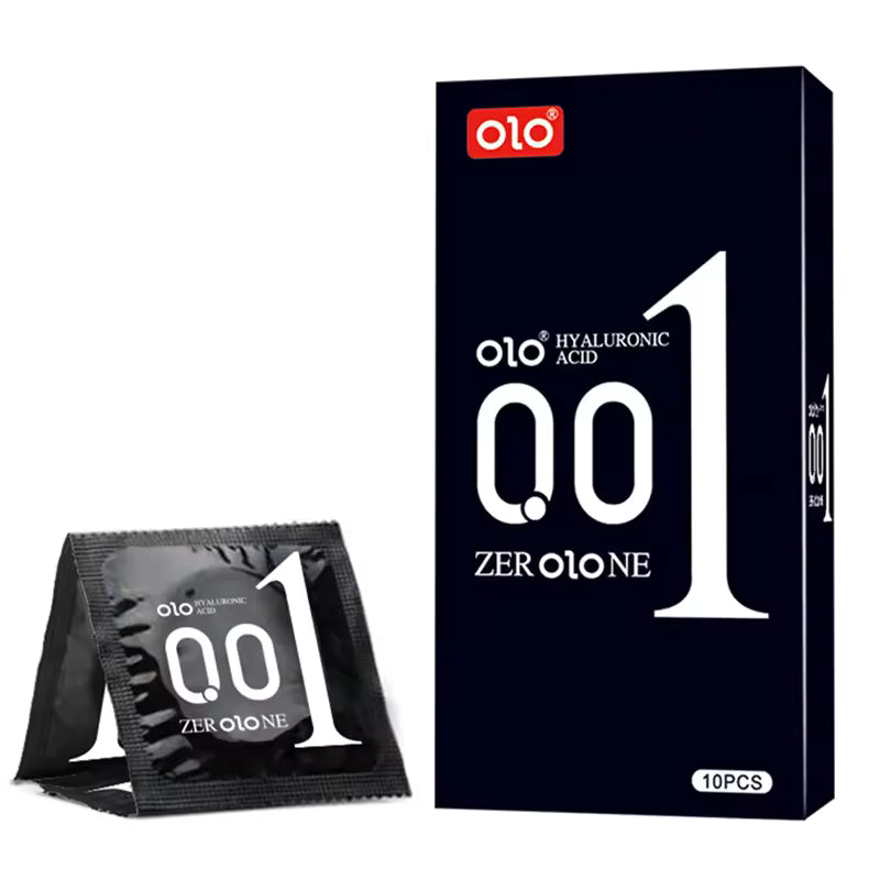 OLO ULTRATHIN 0.01 CONDOMS Square Packaging - 10pcs
