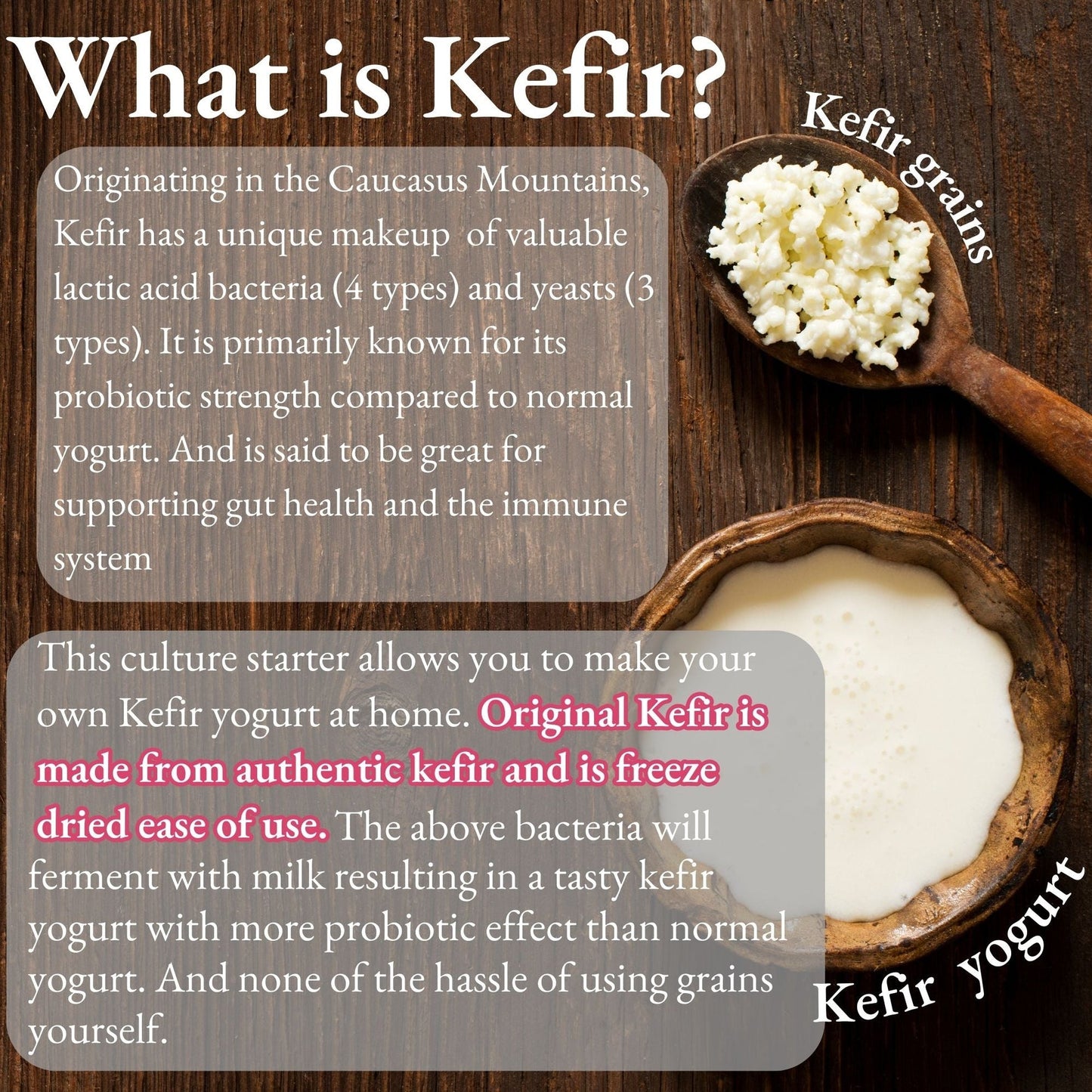 Japanese ORIGINAL KEFIR STARTER CULTURE (thick, yogurt-style) 14 sachets x 2g - 1 sachet makes 1 liter
