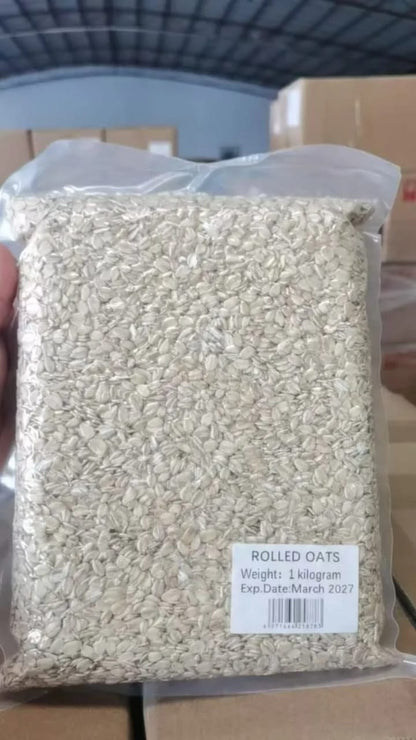 Old Fashion ROLLED OATS 1kg - sugar free healthy rolled oats - Exp. Date August 2027